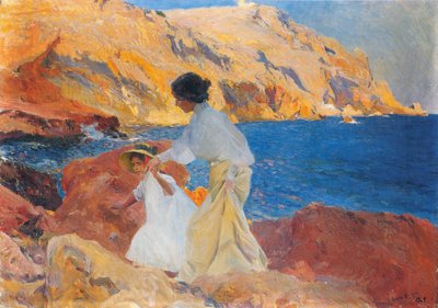 Clotilde e Elena nas rochas de Joaquín Sorolla